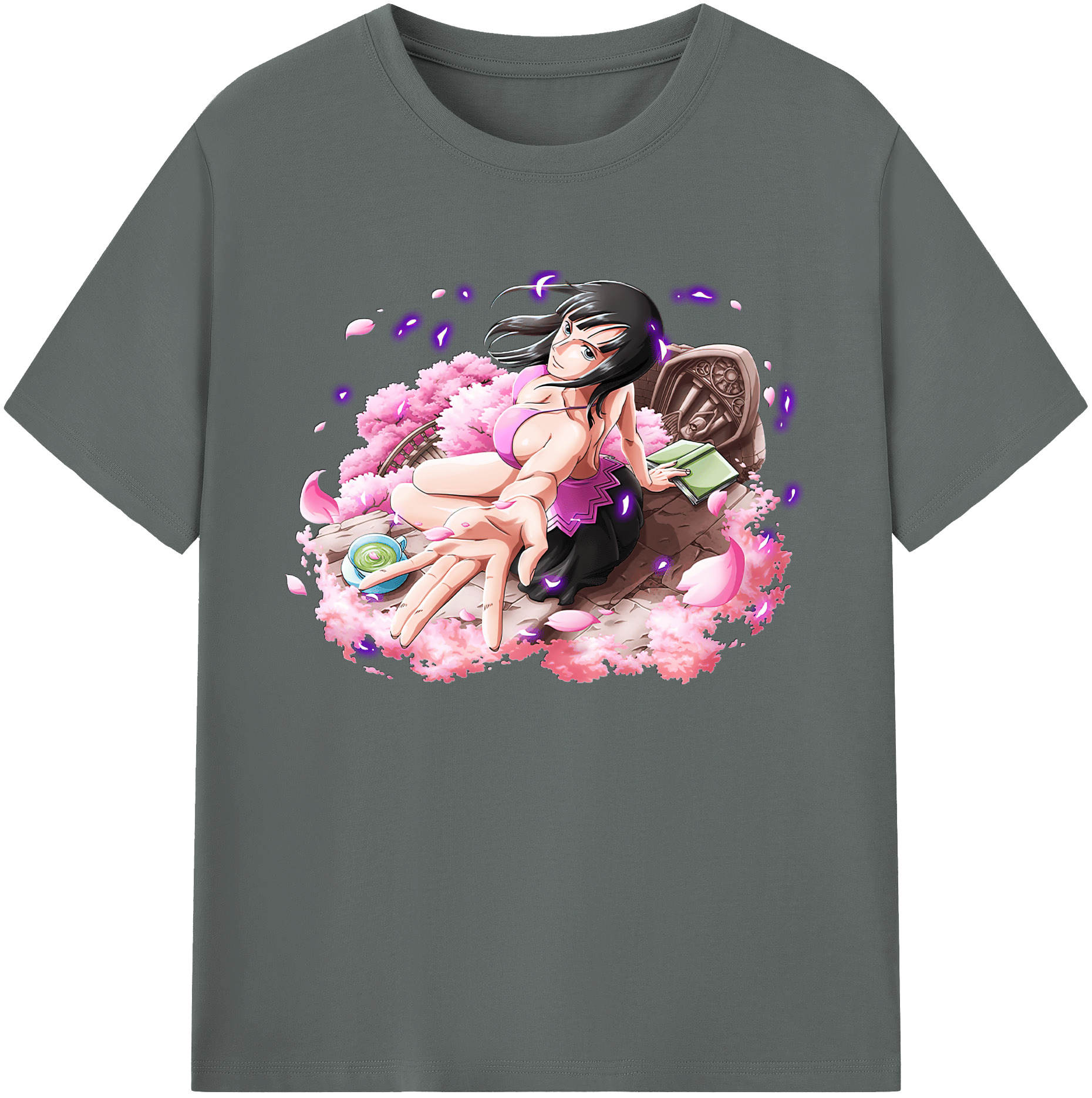 ワンピース ニコ・ロビン ONE PIECE Nico Robin 綿100％ メンズ半袖Tシャツ｜肌触りやわらか＆通気性